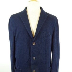 BOGLIOLI ITALY Dover UNSTRUCTURED navy blue cotton BLAZER jacket I58 40